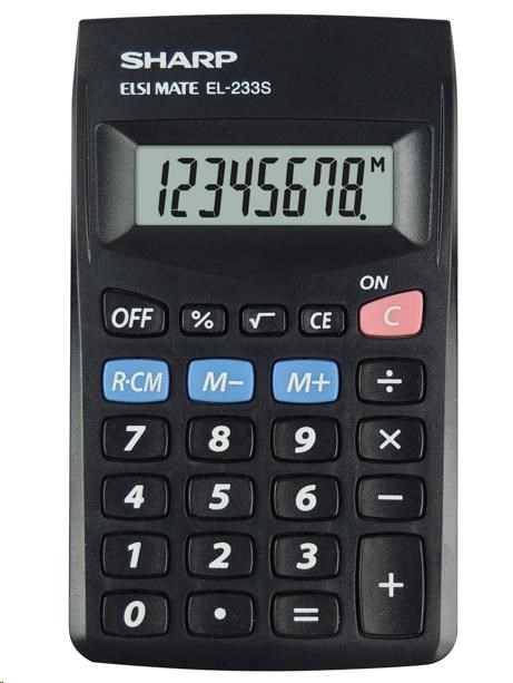 SHARP kalkulačka - EL-233SBBK - blister