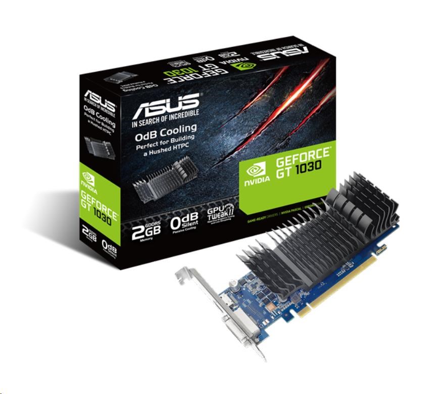 ASUS VGA NVIDIA GeForce GT 1030 BRK 2G, 2G GDDR5, 1xHDMI, 1xDVI