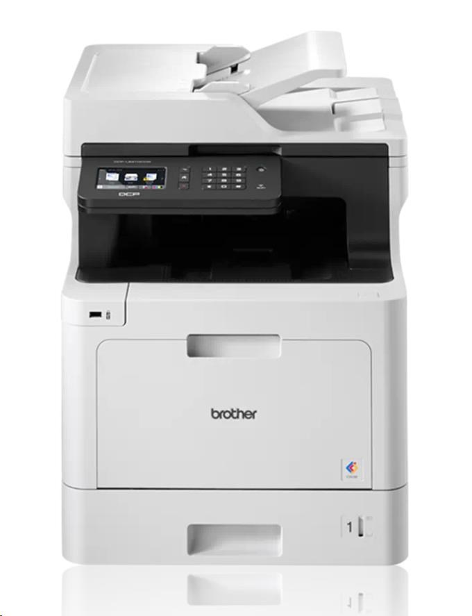 BROTHER multifunkce color laserová DCP-L8410CDW  - A4, 31ppm 512MB 2400x600 PCL LAN USB WiFi 250l 50ADF, DUPLEX