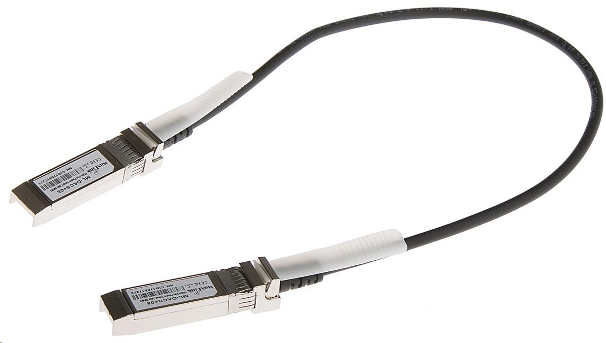 MaxLink 10G SFP+ DAC kabel, pasivní, DDM, Cisco, UBNT, MikroTik compatible, 0,5m