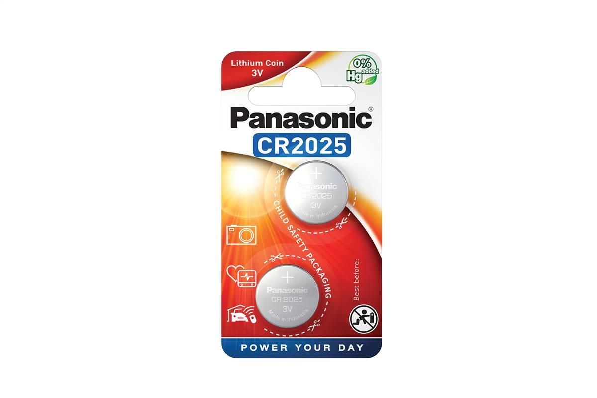 PANASONIC Lithiová baterie (knoflíková) CR-2025EL/2B  3V (Blistr 2ks)