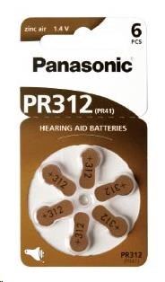 PANASONIC Zinkovzduchová baterie PR-312(41)/6LB AA 1,2V (Blistr 6ks)