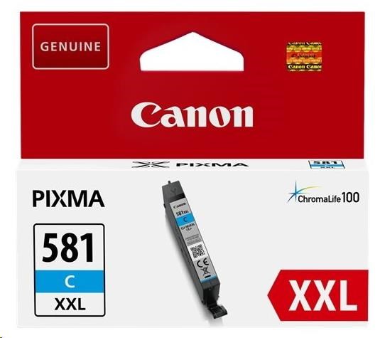 Canon CARTRIDGE CLI-581XXL azurová pro PIXMA TS615x, TS625x, TS635x, TR7550, TS815x (820str.)