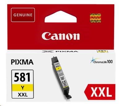 Canon CARTRIDGE CLI-581 XXL žlutá pro PIXMA TS615x, TS625x, TS635x, TR7550, TS815x (824str.)