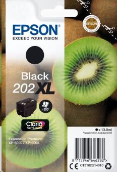 EPSON ink čer Singlepack "Kiwi" Black 202XL Claria Premium Ink 13,8 ml