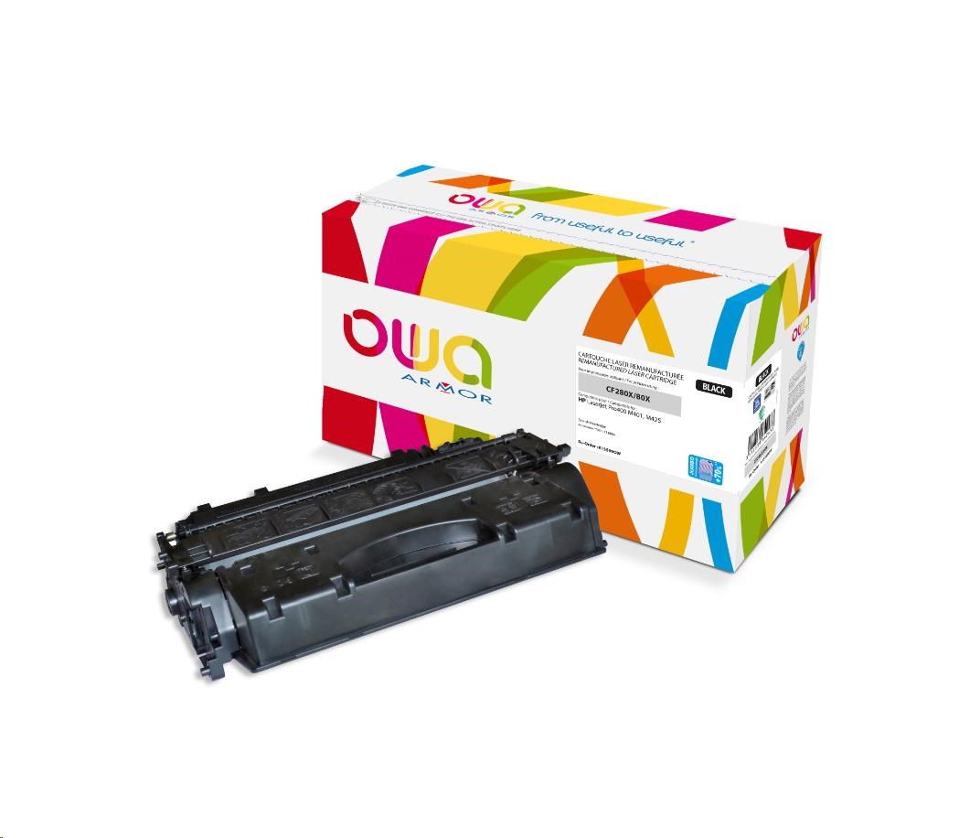OWA Armor toner pro HP Laserjet Pro 400 M401, M425,11800 stran, CF280X JUMBO, černá/black