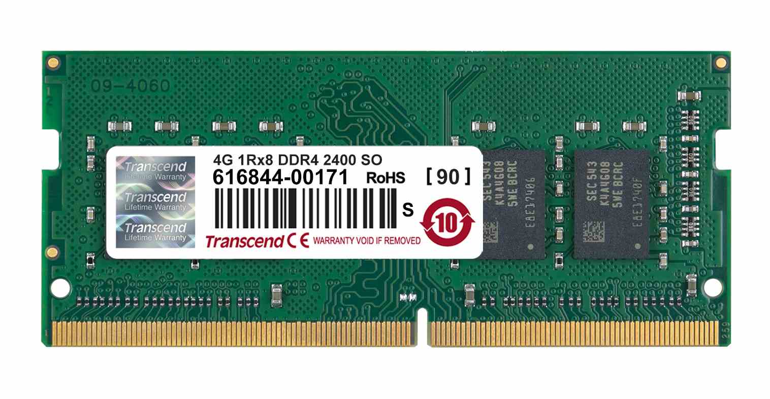 TRANSCEND SODIMM DDR4 4GB 2400MHz 1Rx8 CL17