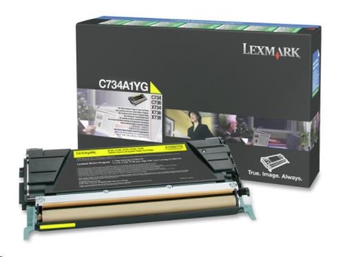 LEXMARK toner YELLOW C734, C736, X734, X736, X738 na 6000 stran
