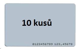 ISO karta 10-pack , RFID 125kHz EM4200, RO, vytisknuté číslo tagu na kartě