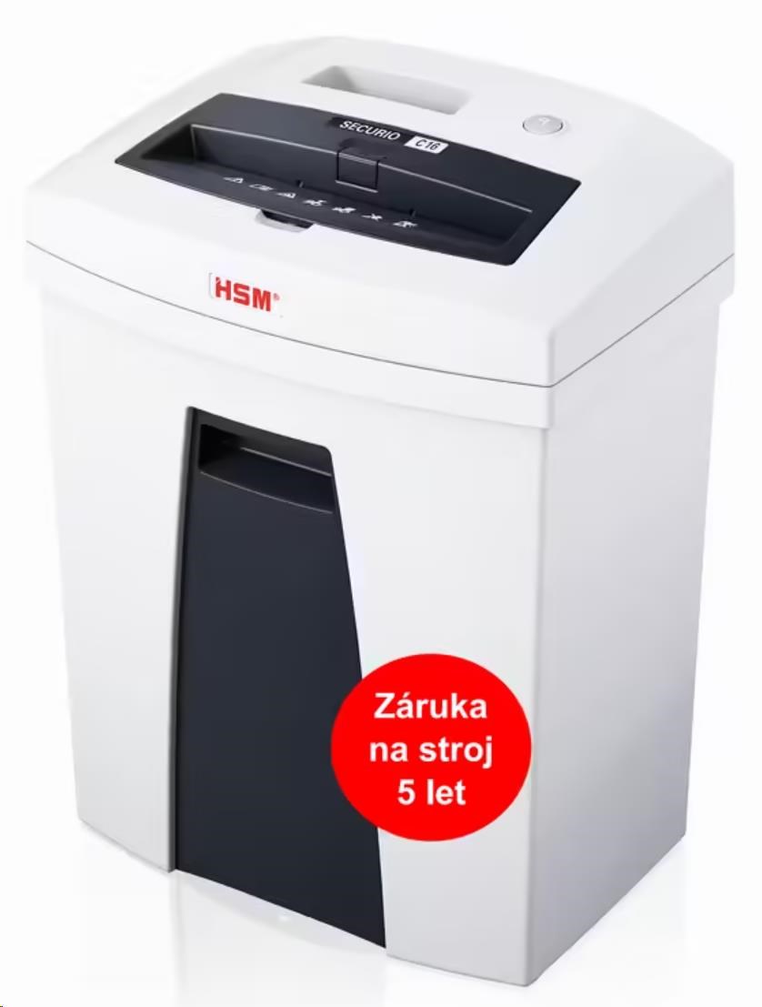 HSM skartovač Securio C16 (řez: Podélný 5.8mm | vstup: 225mm | DIN: P-2 (2) | papír, sponky, plast. karty )