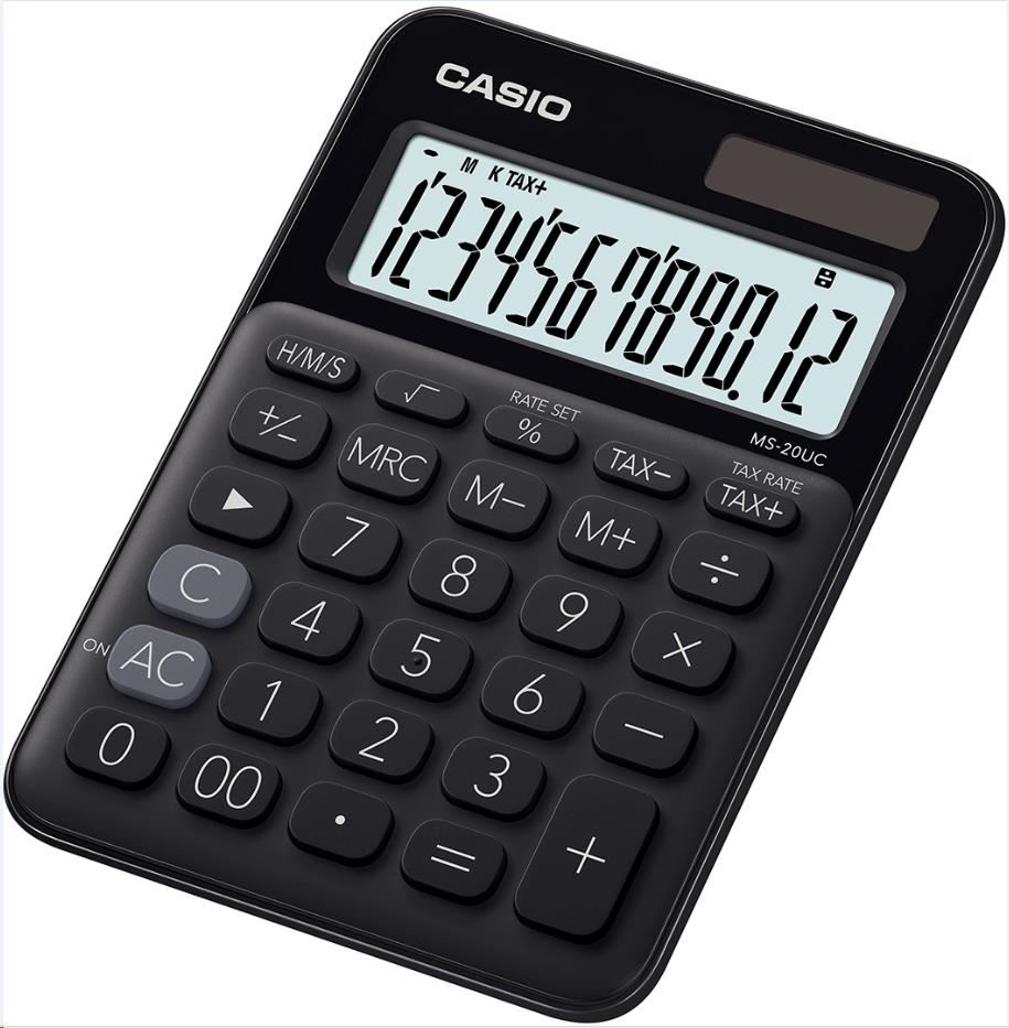 CASIO kalkulačka MS 20UC BK, Stolní kalkulátor