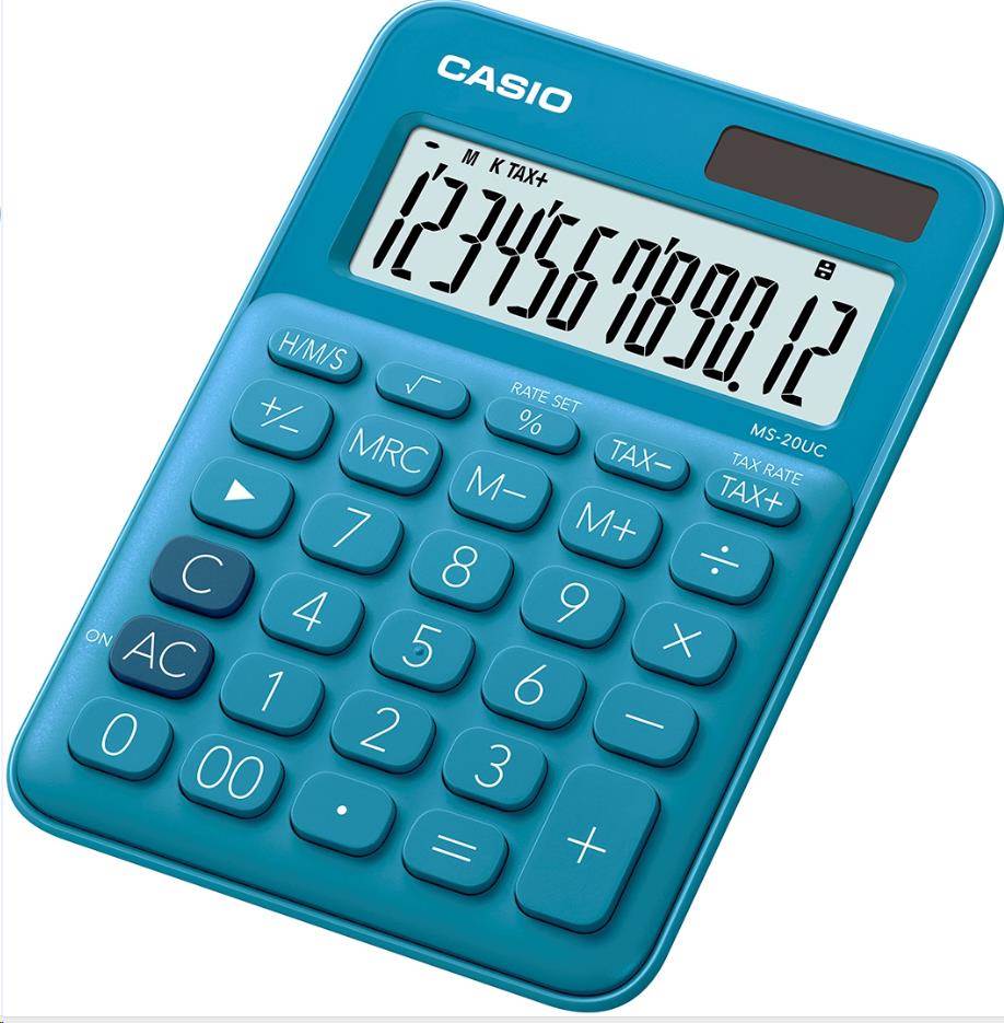 CASIO kalkulačka MS 20UC BU, Stolní kalkulátor