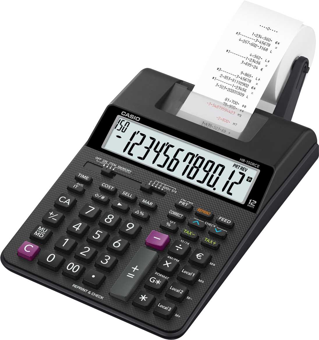 CASIO kalkulačka HR 150 RCE, Tiskový klakulátor