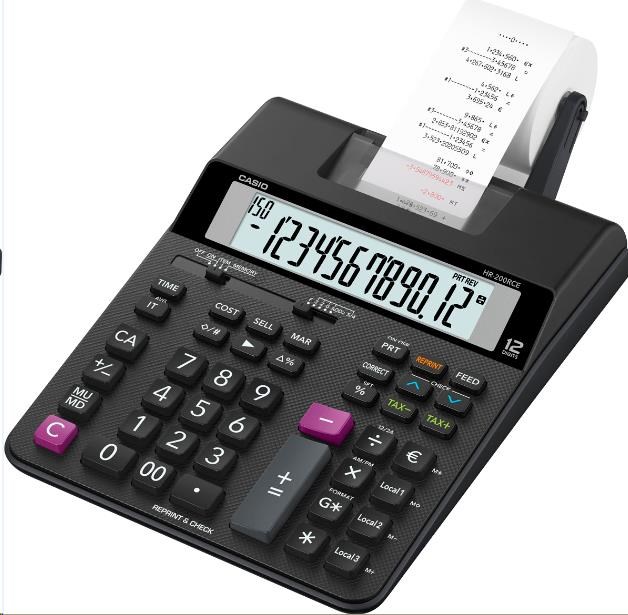 CASIO kalkulačka HR 200 RCE, Tiskový klakulátor