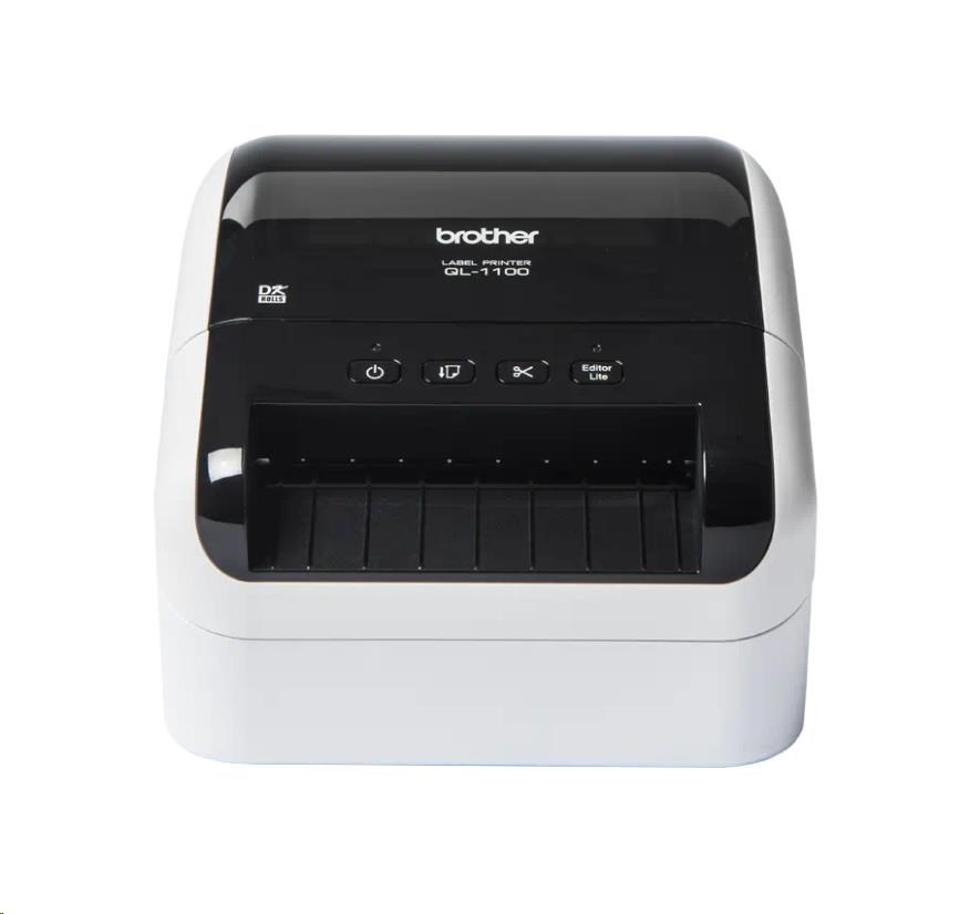 BROTHER tiskárna štítků QL-1110 - 101,6mm, termotisk, USB, WIFI, BT, LAN, Profesionální Tiskárna Štítků