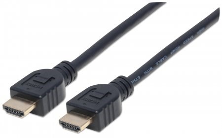 MANHATTAN kabel In-wall CL3 High Speed HDMI s Ethernetem, HEC, ARC, 3D, 4K, stíněný, 1m, Black