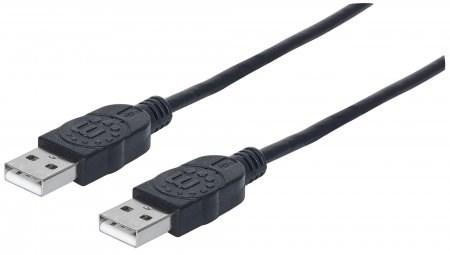 MANHATTAN kabel USB 2.0, Type-A Male to Type-A Male, 1m, Black