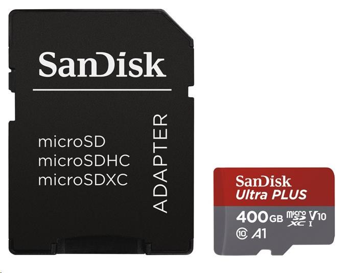 SanDisk MicroSDXC karta 400GB Ultra (100 MB/s, A1 Class 10 UHS-I, Android) + adaptér