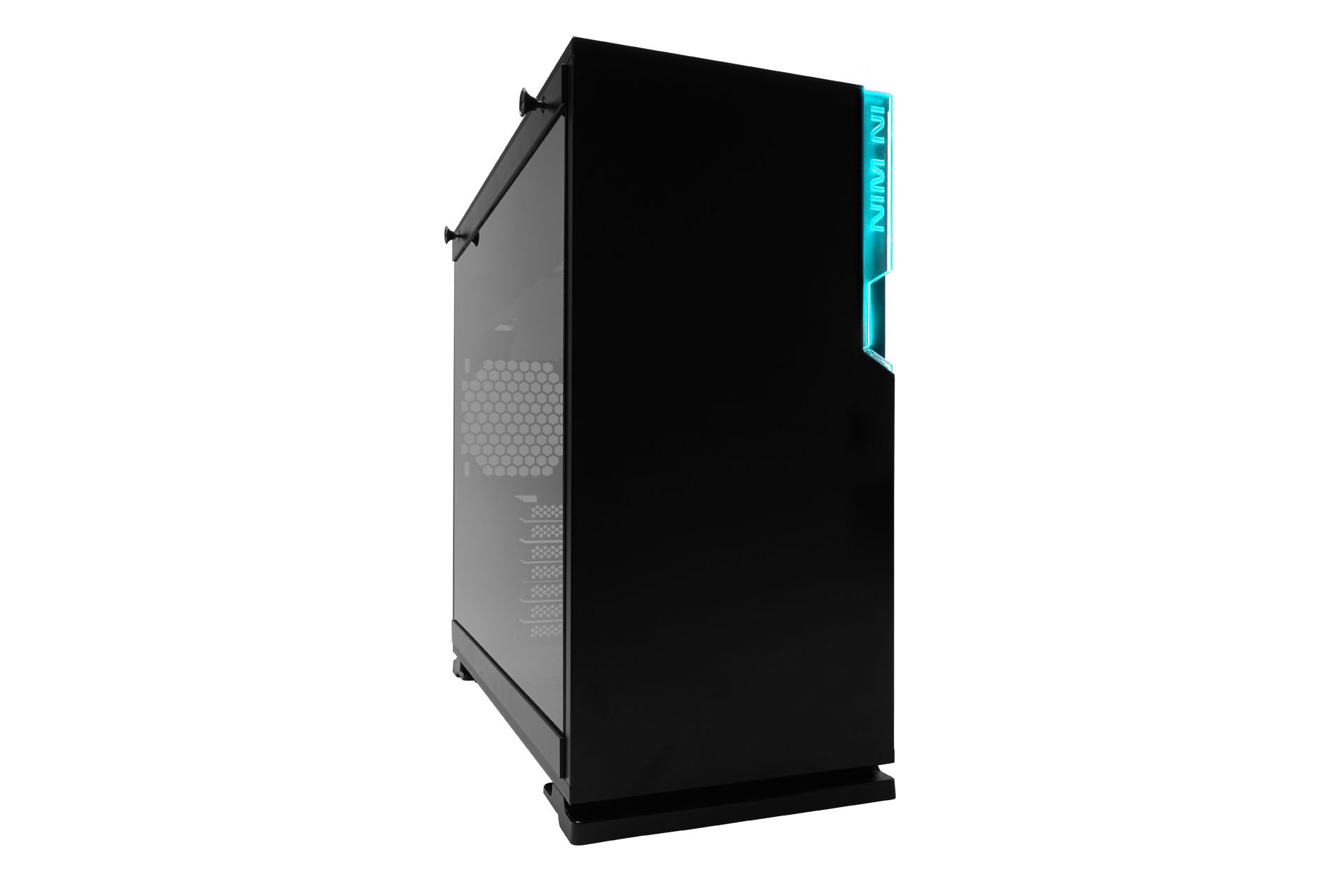 IN WIN skříň 101C Black, Midi Tower, průhledný bok, bez zdroje