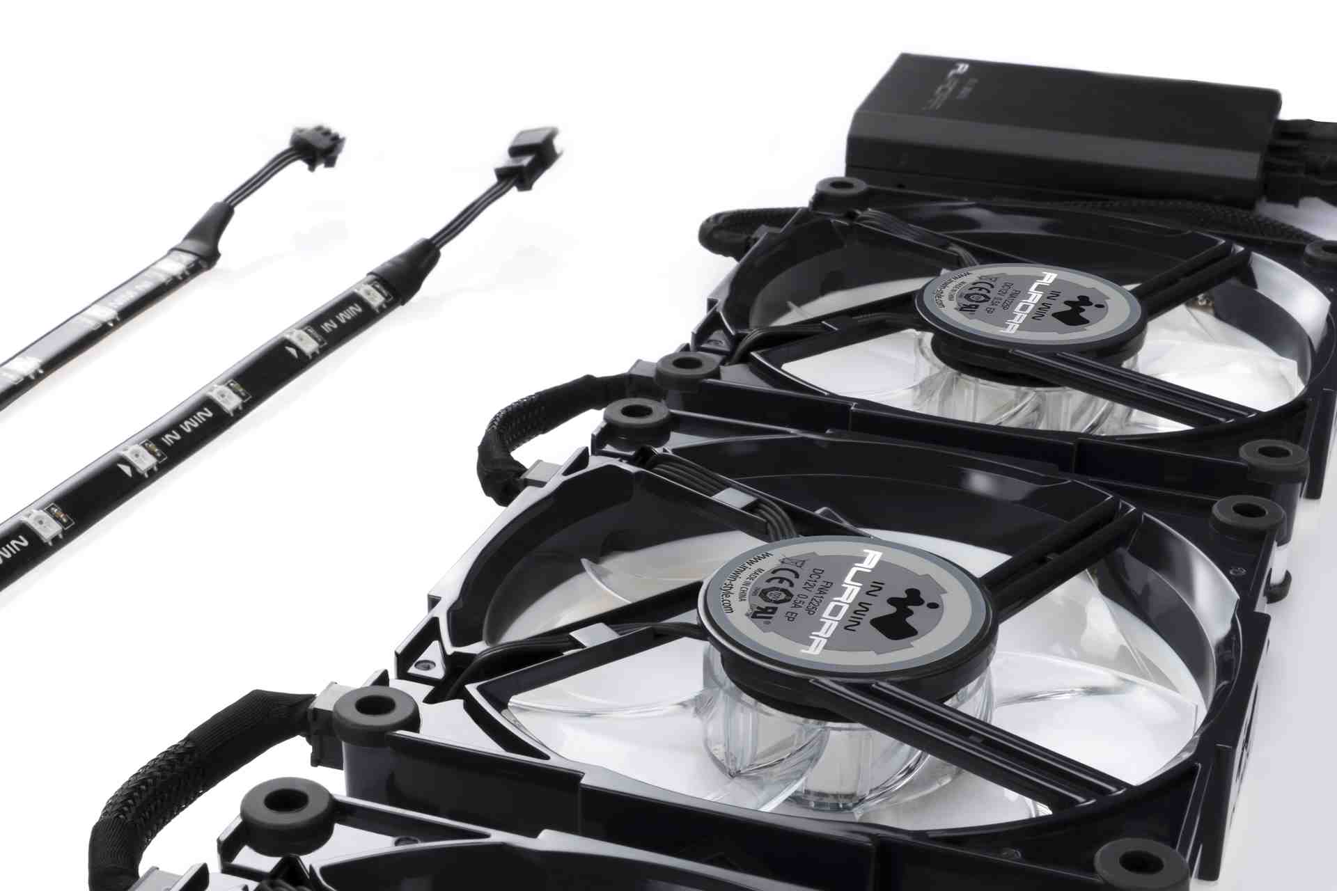 IN WIN Aurora Black/White (3 fans + controller + 2 x led strip)