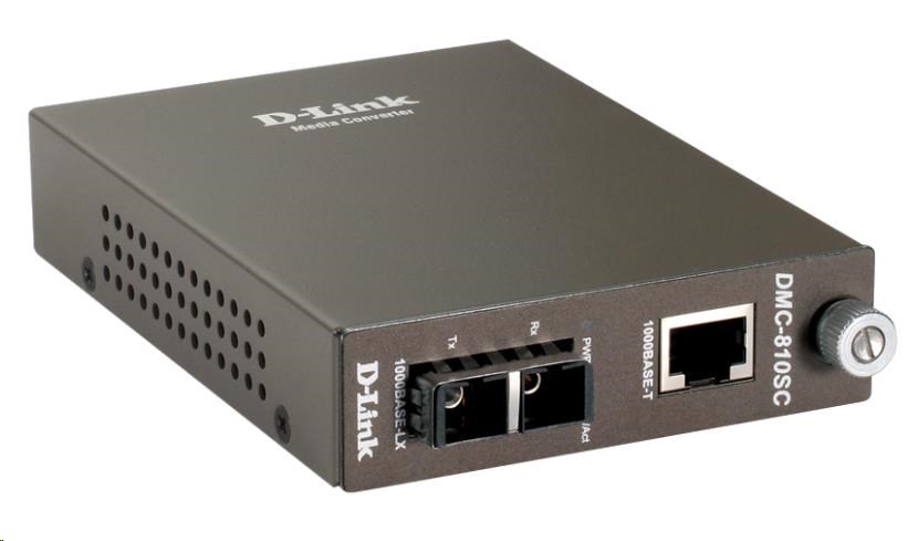 D-Link 1000BaseT to 1000BaseLX (SC) Singlemode Media Converter, do 10 km